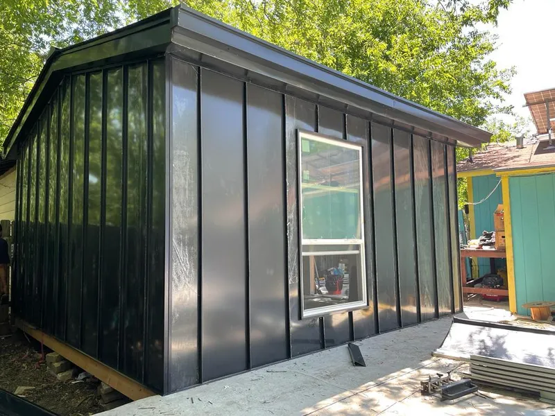 Black standing seam metal wall panels for Metal Roof Installation in Sun City West